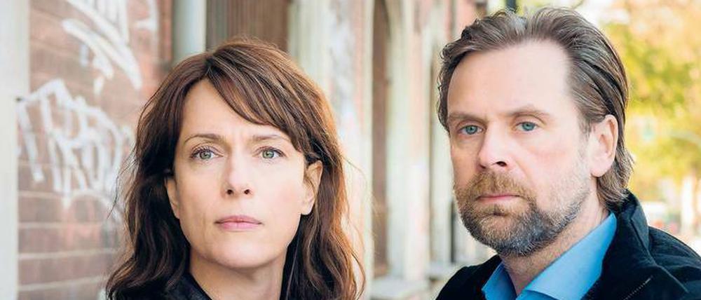 Schwierige Annäherung. Hauptkommissarin Doreen Brasch (Claudia Michelsen) und ihr neuer Kollege, Hauptkommissar Dirk Köhler (Matthias Matschke).