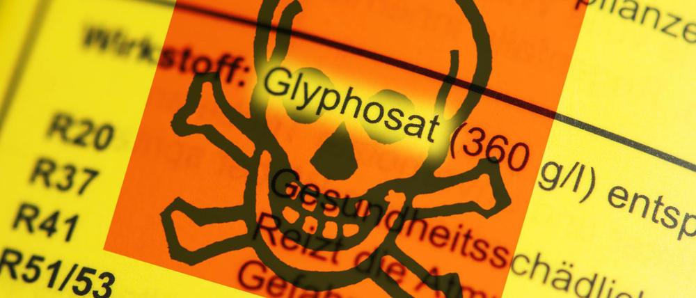 Glyphosat in einem Unkrautvernichtungsmittel.