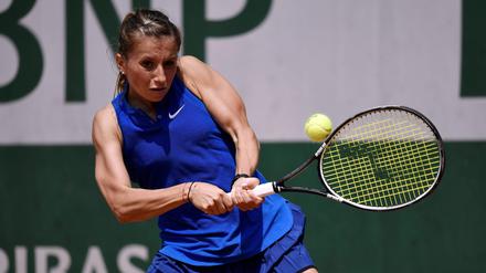 Viel Kraft, zu wenig Glück. Annika Beck am Freitag bei ihrem Spiel in Paris.
