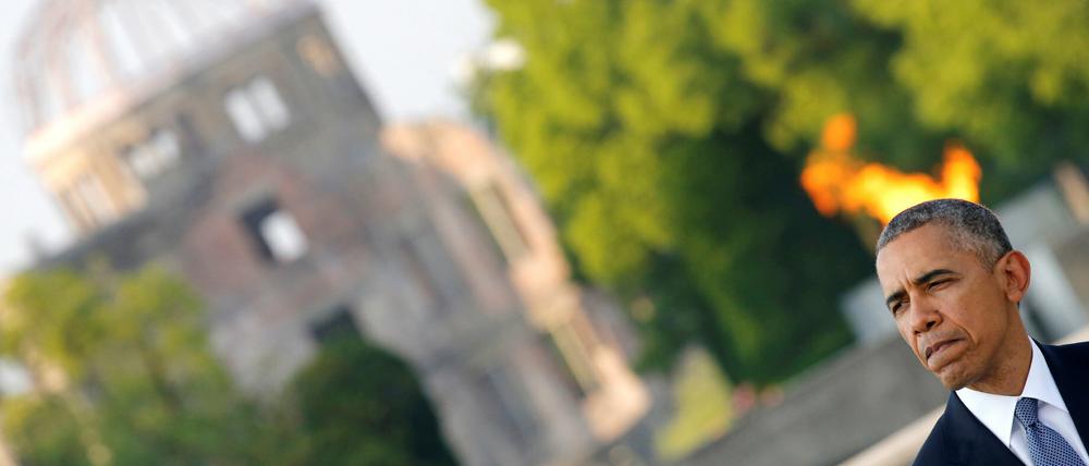 Gedenken an die Opfer der Atombombe: US-Präsident Barack Obama in Hiroshima. 