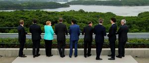 Gipfel mit Ausblick: Die Führer der G7 in Japan.