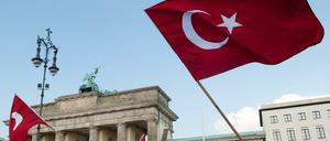 Türken demonstrieren am Samstag in Berlin gegen die geplante Bundestags-Resolution zum Völkermord an den Armeniern. 