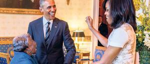 Zeitzeugin der afroamerikanischen Geschichte. Die 106-jährige Virginia McLaurin besuchte im diesjährigen Black History Month das Weiße Haus. Ihr Gespräch und ihr Tanz mit den Obamas wurden ein Youtube-Hit.