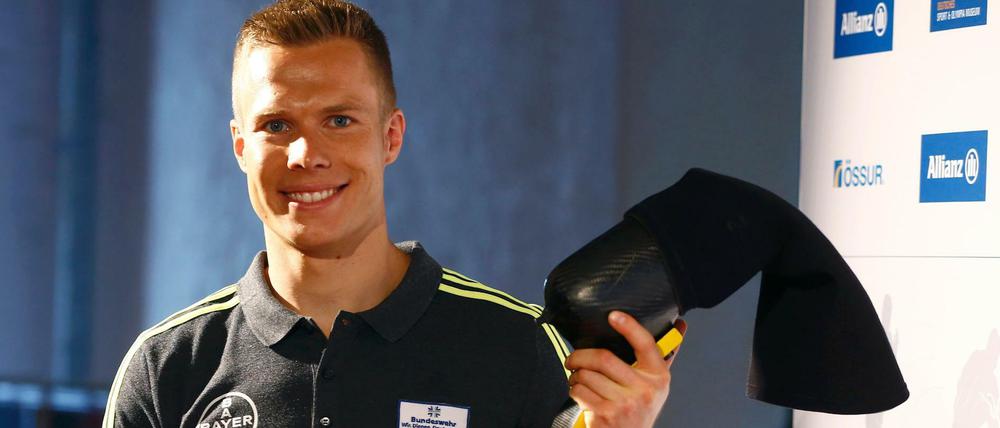 Markus Rehm mit seiner Weitsprung-Prothese.