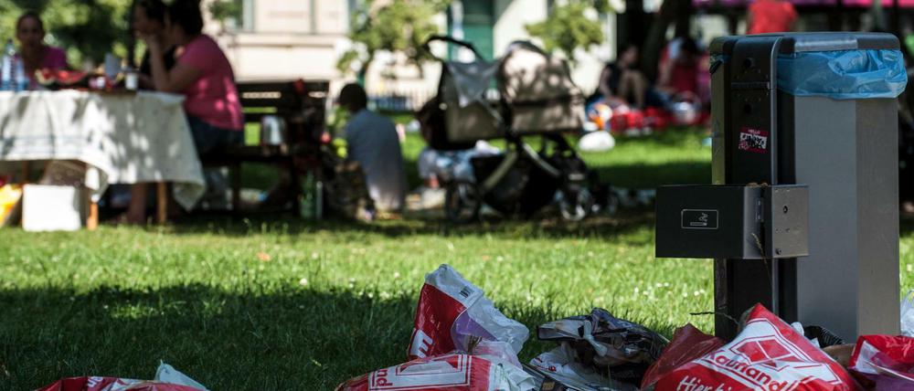 Einfach abgeworfen. Viele lassen ihren Müll im Park liegen - und ärgern sich hinterher über den Dreck.