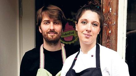 Die Chefs vom Café Zuckerstück bieten auch außergewöhnliches Popcorn an.