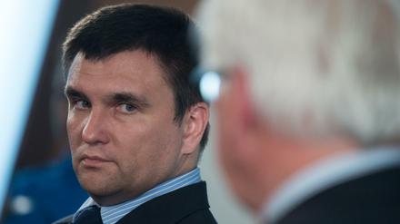 Der ukrainische Außenminister Pawlo Klimkin im Gespräch mit Bundesaußenminister Frank-Walter Steinmeier. 
