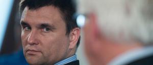 Der ukrainische Außenminister Pawlo Klimkin im Gespräch mit Bundesaußenminister Frank-Walter Steinmeier. 