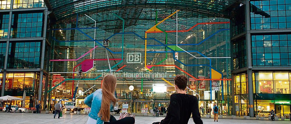 Der Berliner Hauptbahnhof.