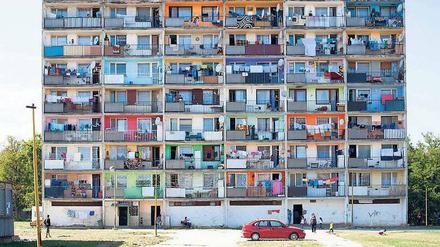 Bunt und grell: Plattenbau-Patchwork in Košice-Luník IX.