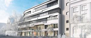 Eine Mischung aus Einzelhandel, Gastronomie, Fitness, Freizeit und Büros ist im „Neukölln 101“ geplant. Im Hintergrund die Post an der Karl-Marx-Straße.