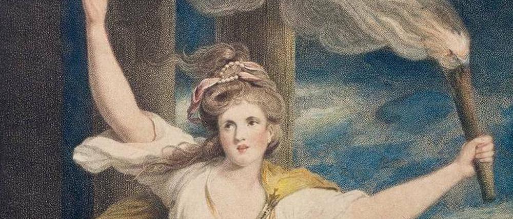 Feurige Lady. Emma Hamilton als Thais, die Geliebte Alexander des Großen, will Persepolis in Brand stecken.