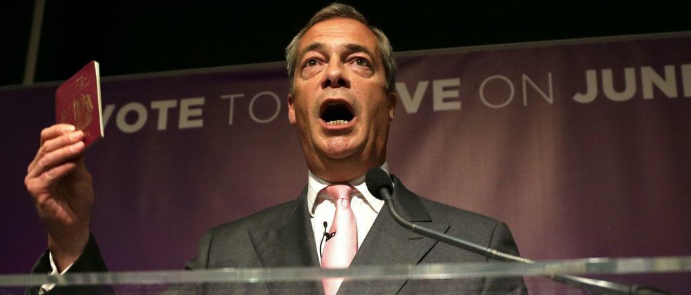 Ukip-Chef Daniel Farage will raus aus der EU.