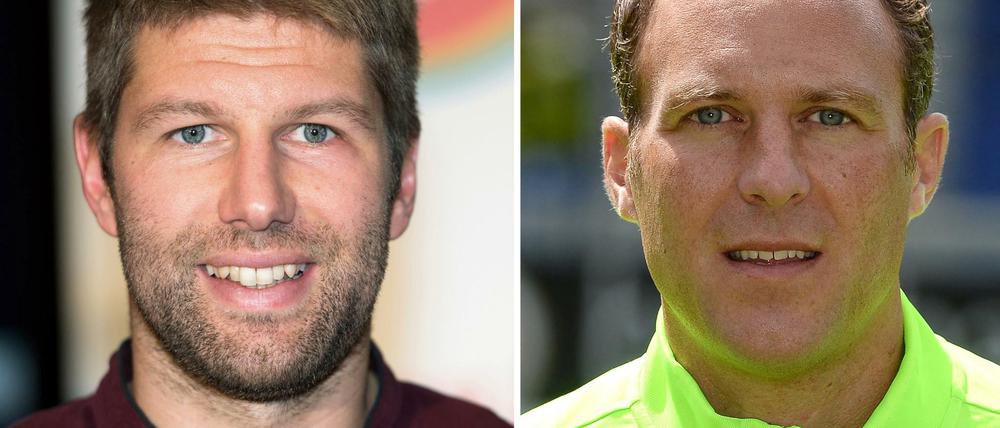 Die ehemaligen Fußballprofis Thomas Hitzlsperger (l) und Marc Kienle.