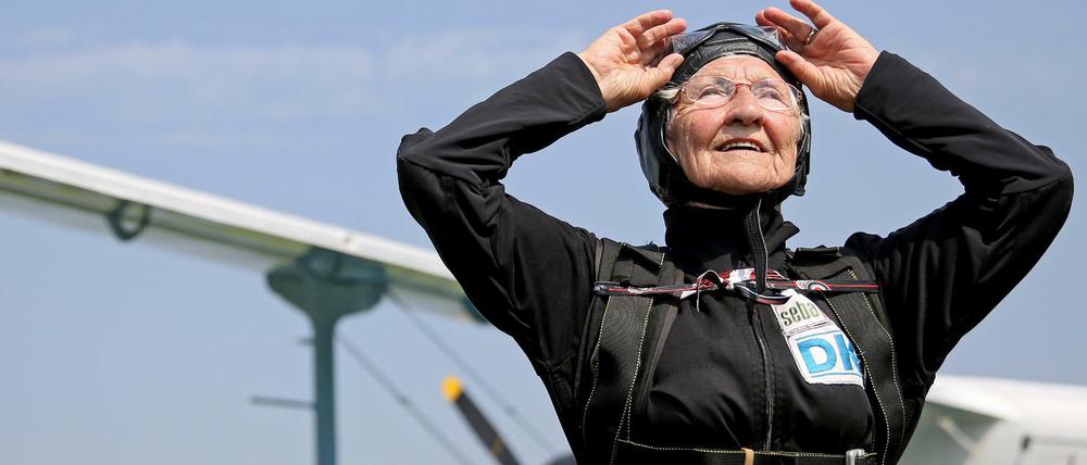 Den Tandem-Sprung hatte Johanna Quaas zu ihrem 90. Geburtstag geschenkt bekommen.