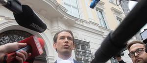 Österreichs Kanzler Sebastian Kurz am Donnerstag vor der Hofburg.