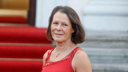 Christina Rau im vergangen Jahr beim Staatsbesuch der Queen vor dem Schloss Bellevue.