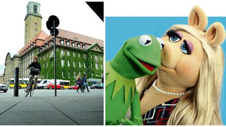 Manamana, Menno-Menno! Links Rathaus, rechts Muppetshow.
