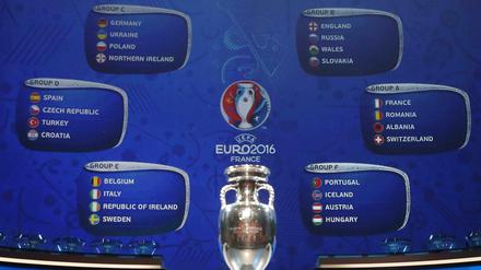 24 Teams aus Europa kicken ab Freitag in Frankreich um die Trophäe.