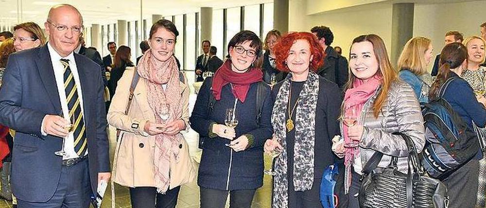 Portugals Außenminister Augusto Santos Silva im Gespräch mit Studierenden der Freien Universität Berlin.