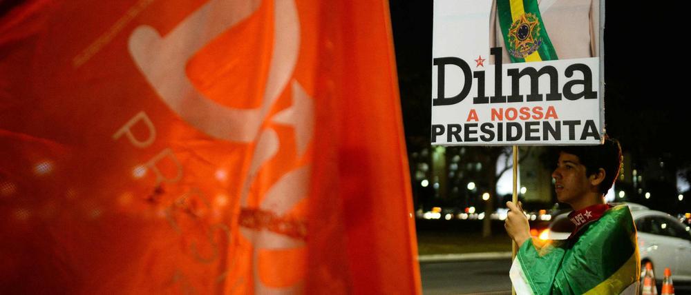 Unsere Präsidentin: In Brasilien mangelt es nicht Unterstützern für Dilma Rousseff.
