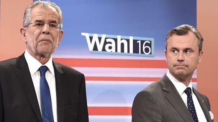 Der FPÖ-Kandidat Norbert Hofer (r.) war Alexander Van der Bellen nur um 31.000 Stimmen unterlegen.