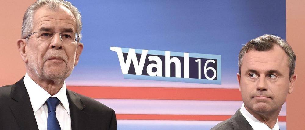 Der FPÖ-Kandidat Norbert Hofer (r.) war Alexander Van der Bellen nur um 31.000 Stimmen unterlegen.