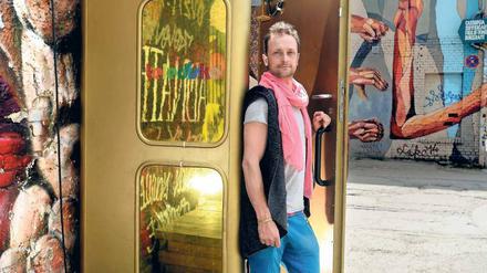 Benjamin Uphues hat seine „Teledisko“ auf dem RAW-Gelände in Friedrichshain aufgestellt.