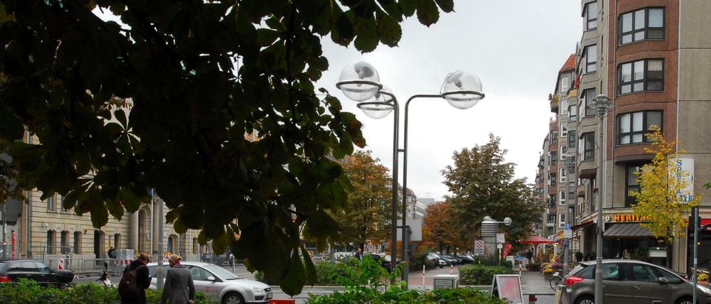 Die Flucht der Wilhelmstraße versetzten Planer zu DDR-Zeiten 22 Meter nach hinten. Auf der westlichen Seite wurden Bäume gepflanzt. 