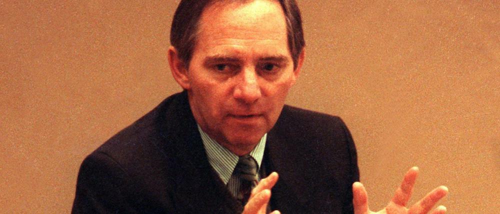 Wolfgang Schäuble bei während seiner Rede im Bonner Bundestag am 20. Juni 1991. "Es geht um die Zukunft Deutschlands!"