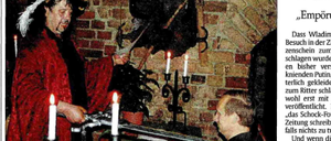 Das muss auf die Seite 1. Ein kurioser Abend in Spandau - Putin mit Holzschwert in der Zitadelle Spandau.
