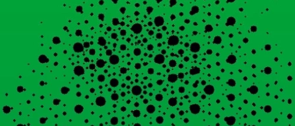 Fünfer. Die Abbildung zeigt die Fünfer-Symmetrie eines Quasikristalls aus dem Experiment. Für diese Analyse werden Röntgenstrahlen benutzt. 