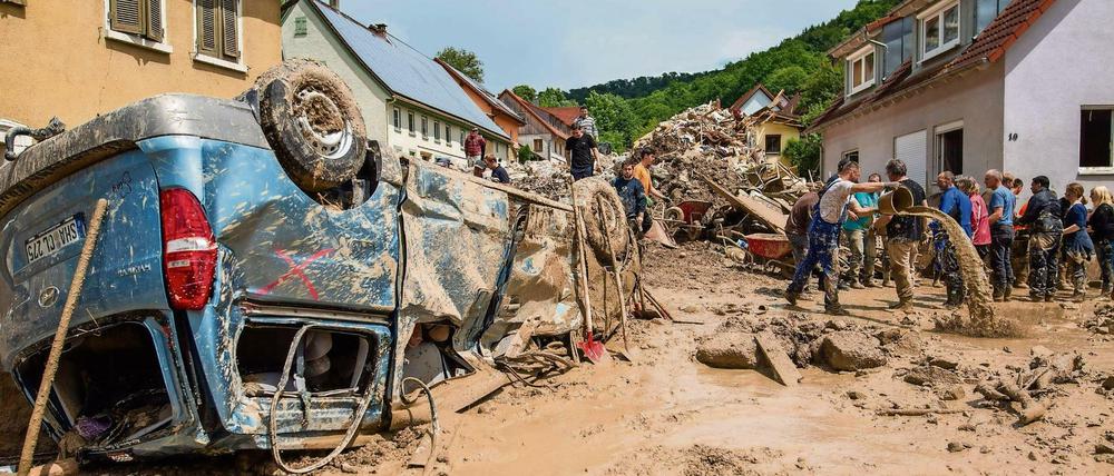 Braunsbach gehört zu den von den Unwettern am heftigsten betroffenen Städten.