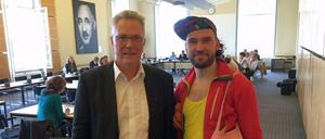 Im Berliner Abgeordnetenhaus: Stefan Neuhaus und Marc Seestaedt (Comicinvasion) 2016 im Kulturausschuss.