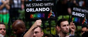 Gedenken an die Opfer des Anschlags in Orlando.