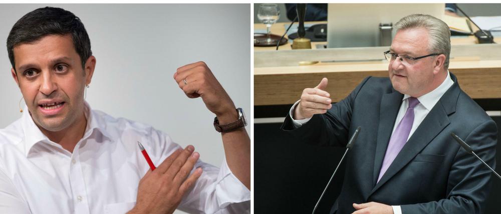 Raed Saleh (links) über Frank Henkel: "Er muss wenigstens einmal persönlich handeln."