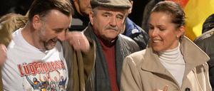 Pegida-Anführer Lutz Bachmann und Tatjana Festerling bei einer Kundgebung im November in Dresden. Nun gehen beide getrennte Wege.