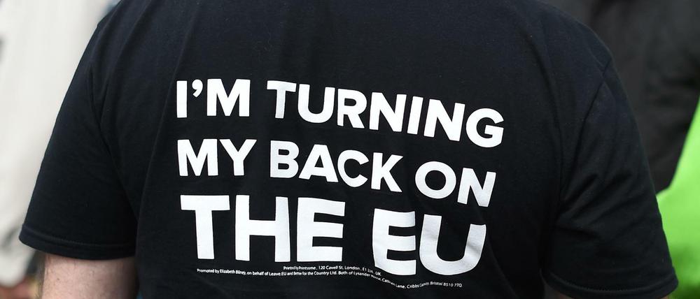 Der EU schnellstmöglich den Rücken zukehren wollen die "Brexit"-Befürworter. Entschieden wird am 23. Juni.