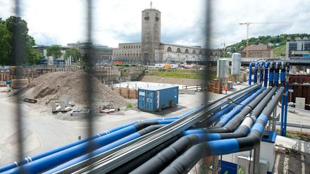 Die Baustelle des milliardenschweren Bahnprojekts Stuttgart 