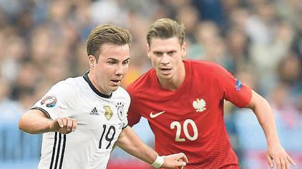 Hin und weg. Bei der EM ist das Spiel bisher weitestgehend an Mario Götze vorbeigelaufen.