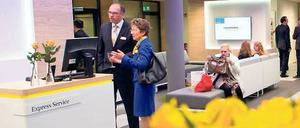 Testfeld Berlin. Schon seit 2013 erforscht die Commerzbank, wie hier in Charlottenburg, wie die Filiale der Zukunft aussehen könnte.