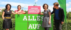 Das Spitzenteam der Berliner Grünen (v. li.): Bettina Jarasch, Antje Kapek, Ramona Pop und Daniel Wesener.