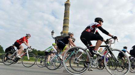 Radfahren in Berlin.