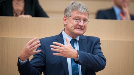AfD-Fraktionschef Jörg Meuthen im Landtag in Stuttgart.
