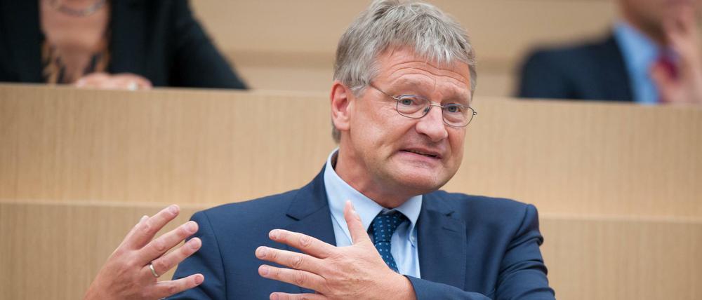 AfD-Fraktionschef Jörg Meuthen im Landtag in Stuttgart.