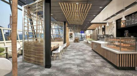 Mit Durchblick. So soll das neue Burger-Restaurant in den früheren „Terrassen am Zoo“ aussehen. 