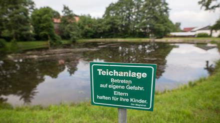 In diesem Löschteich ereignete sich das Unglück im nordhessischen Kurort Neukirchen.
