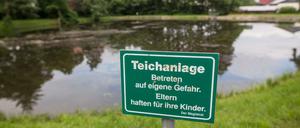 In diesem Löschteich ereignete sich das Unglück im nordhessischen Kurort Neukirchen.