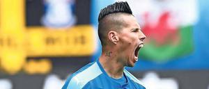 Favoritenschreck? Die Slowakei mit Mittelfeldstar Marek Hamsik spielt nun gegen Deutschland.