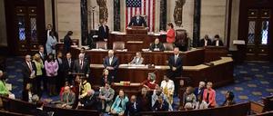 Die Sitzblockade im US-Repräsentantenhaus.